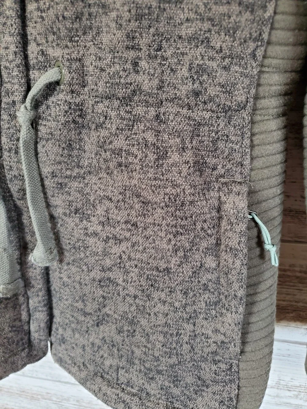 The North Face Indi 2 Hoodie Parka Fleece Jacket Taupe Small